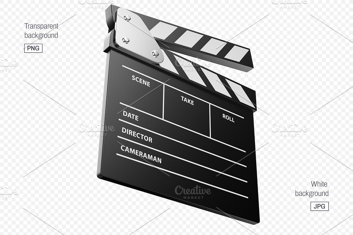 Movie Clapper Isolated PNG & JPG, an Object Graphic by LoopAll (Photo 4 of 7)
