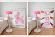 Hot Pink Bedroom Frame Mockup (2x3), a Household Mockup by isjakimockups (Thumbnail 6 of 6)