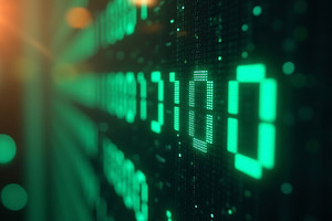 Digital binary code background, a Technology Photo by Artonix