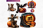 Vibrant Halloween Boots Clipart V2, an Illustration by ThatsDesignArt (Thumbnail 8 of 10)