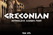 Greconian - Gaming Font, a Font by tokokoo (Thumbnail 1 of 11)