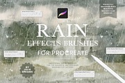 Rain Effects Brushes Procreate, a Brush Add-On by Julia Dreams (Thumbnail 1 of 6)