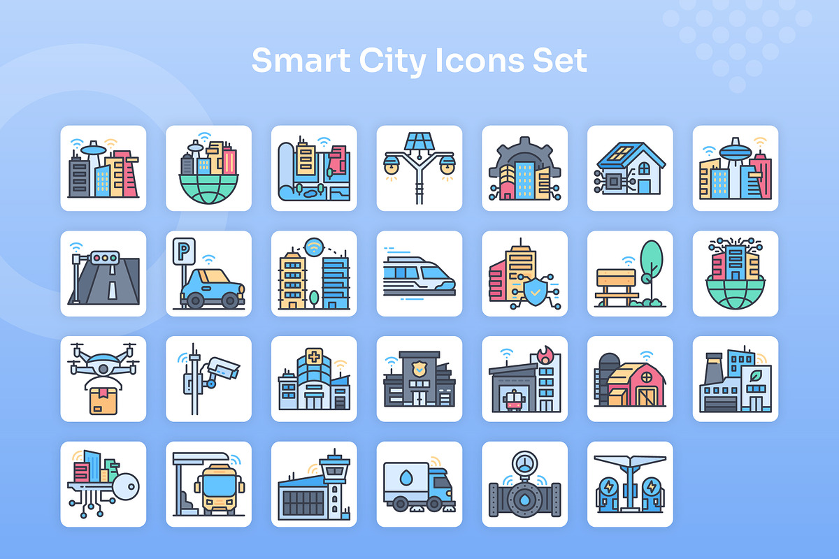 Smart City Icons Set - Filled Line, an Icon by Kmg Design (Photo 2 of 2)