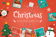 Christmas Instagram Template, a Social Media Template by Brandearth RRGraph (Thumbnail 1 of 6)