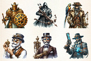 Steampunk Character Clipart, a Seasonal Illustration by DreamArtGraphic (Thumbnail 3 of 4)