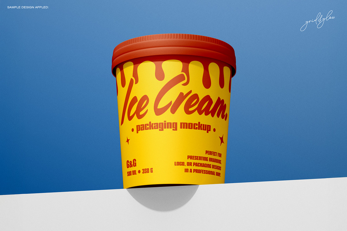 Ice Cream Cup Mockup Set-1, a Cups & Container Mockup by Grid&Glow (Photo 2 of 7)