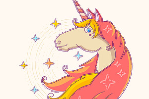 Beautiful Magic Unicorn Two Styles