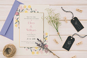 Beautiful Flowers wedding invitation, an Invitation Template by Workhu (Thumbnail 1 of 2)