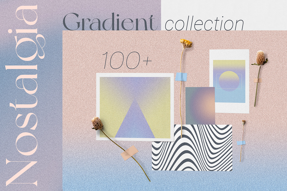 NOSTALGIA GRADIENT Textures & Shapes, a Texture Graphic by Oksana Trygub (Photo 1 of 16)
