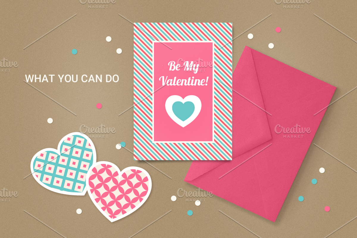 Valentine seamless patterns preview 4