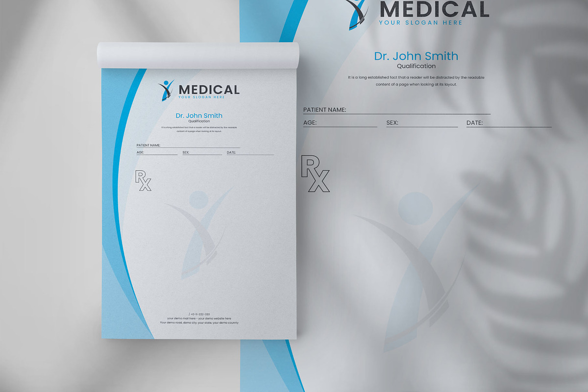 Doctor prescription pad design, a Stationery Template by Tanmoy Topu (Photo 2 of 2)