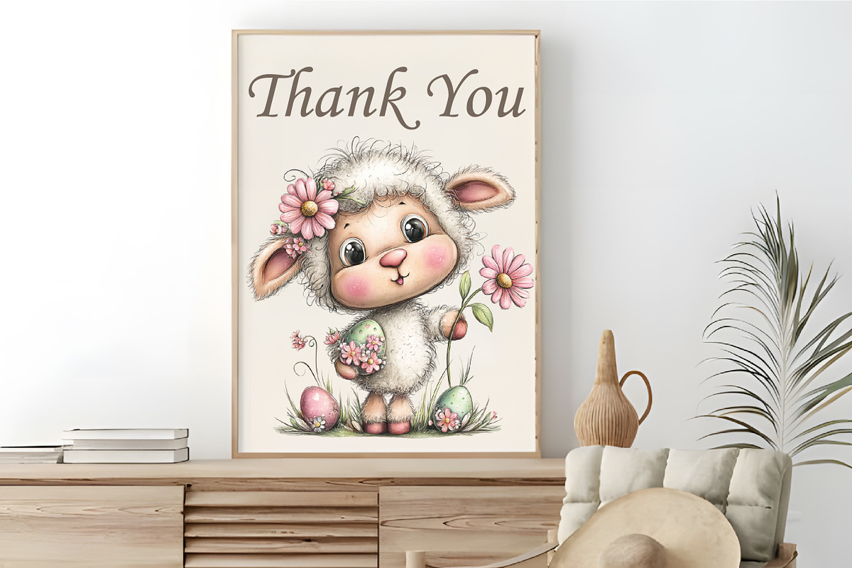 Quirky Easter Lamb Clipart Bundle, an Animal Illustration by RobertsArt (Photo 4 of 5)