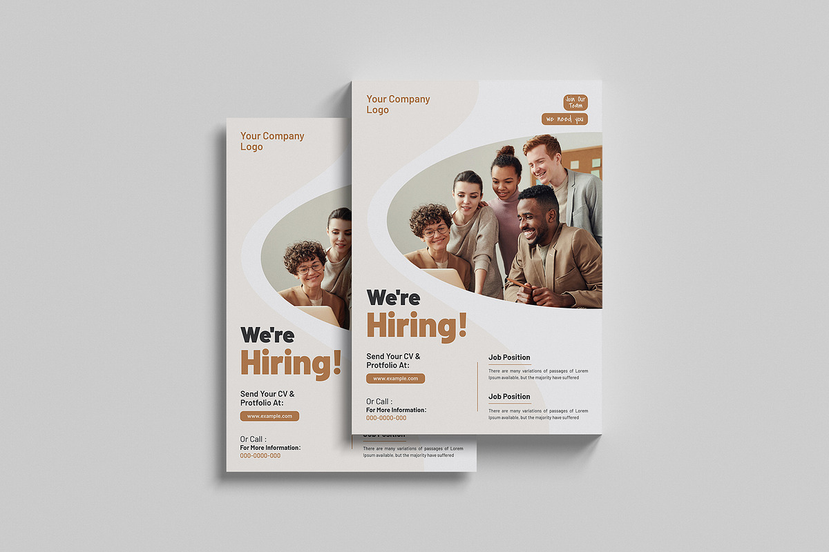 Hiring Flyer Templates, a Flyer Template by mrPixelLab (Photo 2 of 2)