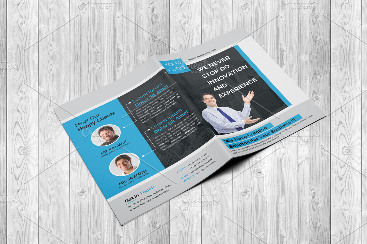 Corporate Bi-Fold Brochure Template, a Brochure Template by Alice_s (Photo 1 of 6)