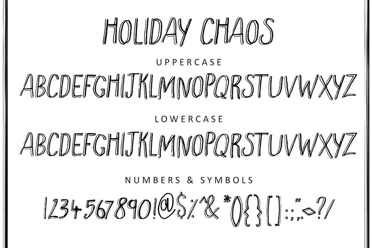 Holiday Chaos Font preview 2