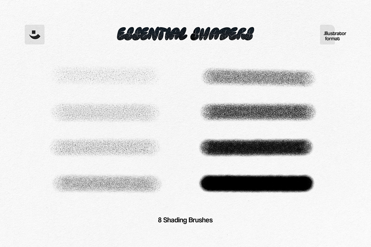 Essential Shader Illustrator Brushes, a Brush Add-On by pixelbuddha.net (Photo 3 of 6)