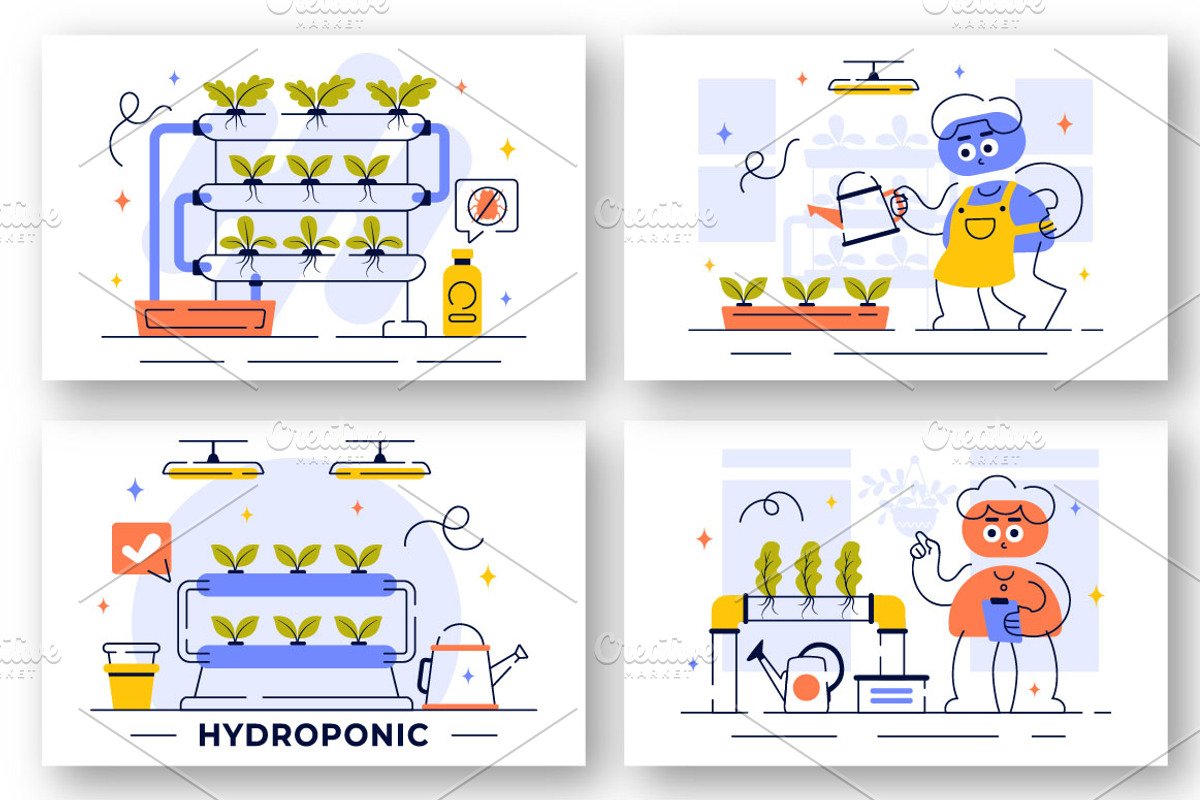 10 Hydroponics Illustration, a Person Illustration by denayunebgt (Photo 2 of 4)
