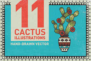 Vector Cactus Set