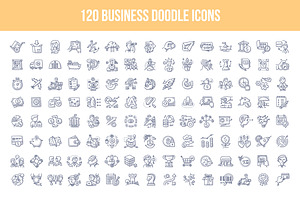 120 Business Doodle Icons