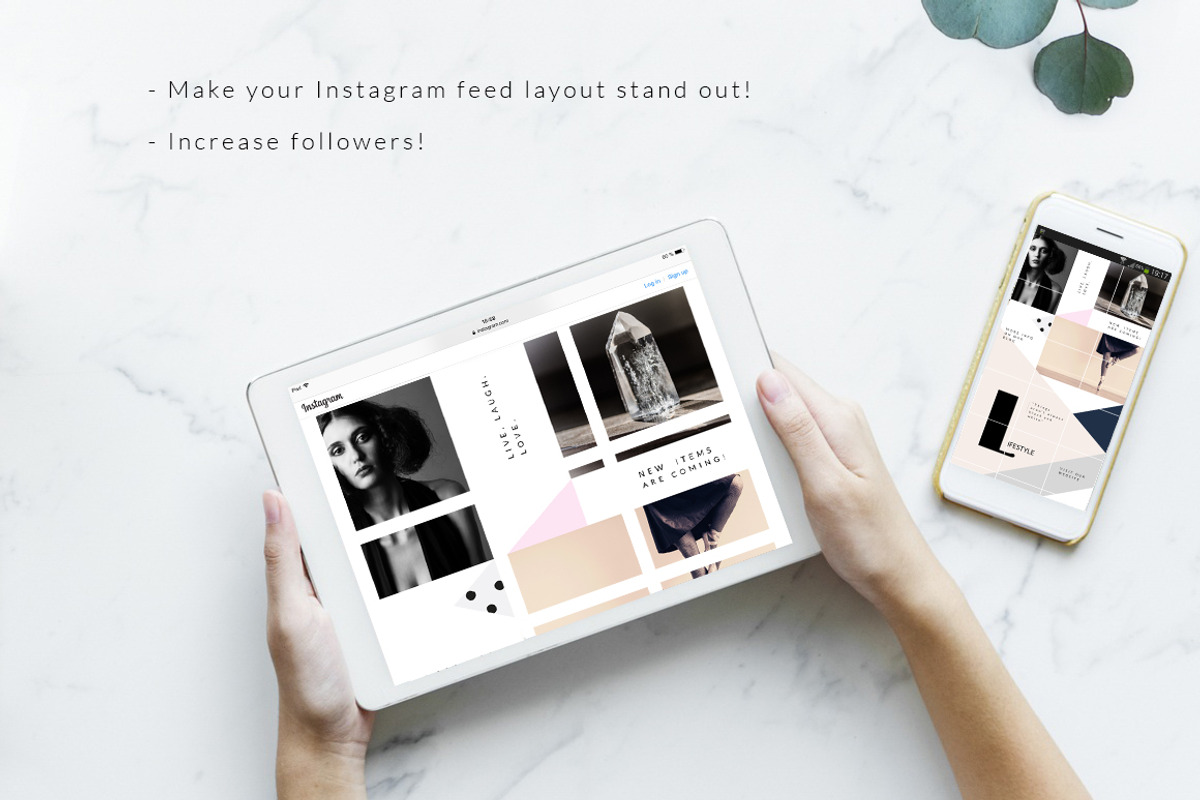 Instagram PUZZLE template -Geometric, a Social Media Template by CreativeFolks (Photo 3 of 6)