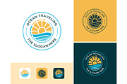 Ocean Sun Travel Circle Badge Logo, a Branding & Logo Template by ika trisiana (Thumbnail 1 of 2)