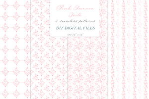 Pink Faience Toile Vintage DIY