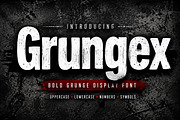 Grungex - Bold Grunge Display Font, a Script Font by Wow Magic (Thumbnail 1 of 3)