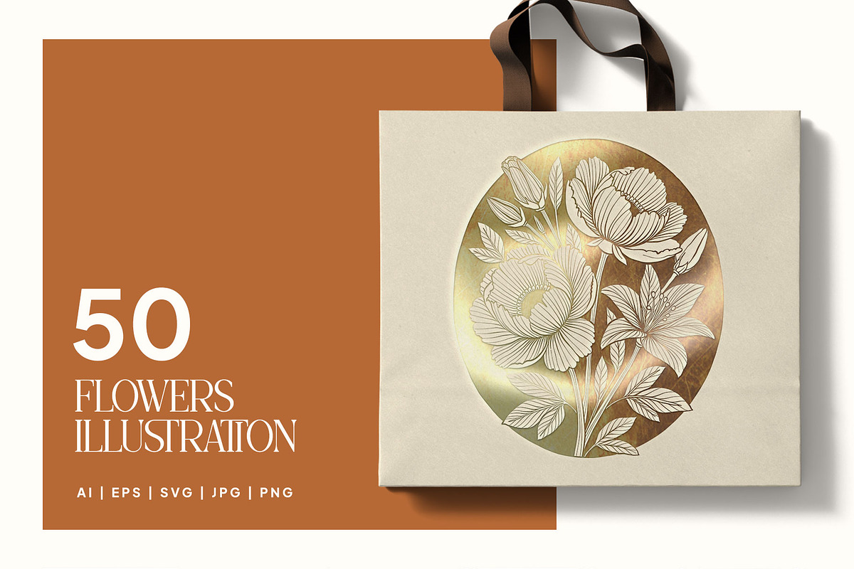 Linocut Flowers | Poster Builder, an Object Graphic by KetteCreate (Photo 11 of 12)