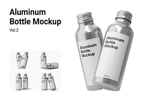 Aluminum Bottle Mockup Vol.2, a Packaging Mockup by Akebareee