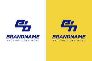 Letters EB EH Dynamic Logo, a Branding & Logo Template by Pray Art Design Studio