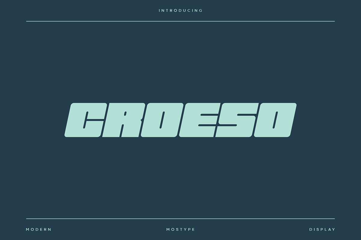 Croeso - Modern Sport Typeface, a Font by Letterna (Photo 1 of 4)