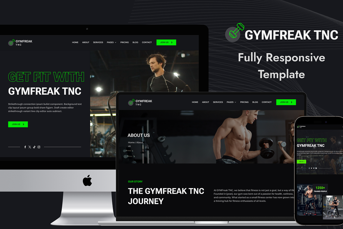 GYMFreak - Gym Website Template, a HTML Template by TNCFlow (Photo 2 of 5)