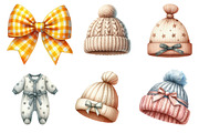 Baby clothes watercolor clipart, an Illustration by CreationArt (Thumbnail 2 of 6)