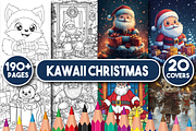 Kawaii Christmas Coloring Book, an Animal Illustration by Design Home (Thumbnail 1 of 3)
