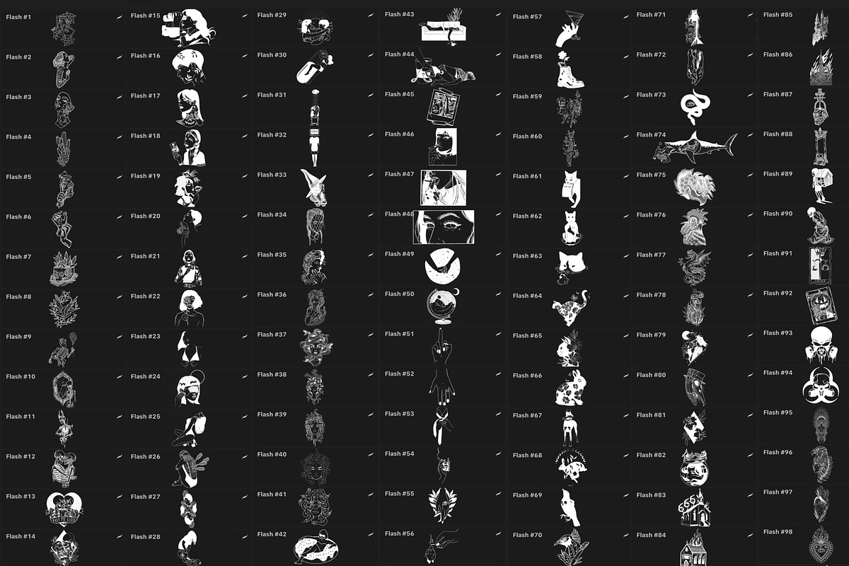 BUNDLE 2 - Tattoo Flash - Stamp Sets, a Brush Add-On by LA Studio Sthlm (Photo 13 of 17)