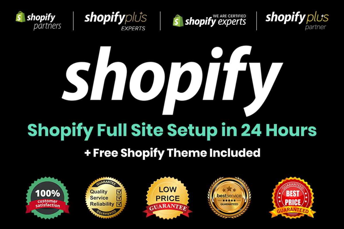 Shopify Full Site Setup in 24 Hours, a Shopify Template by ThemeTidy Shopify Agency