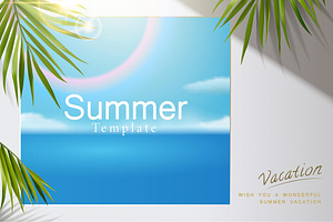 Blue Sky Summer Poster Template, a Card Template by TotallypicRF
