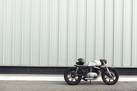 cafe racer - vintage motorcycle, a Transportation Photo by Aliaksei Kaponia