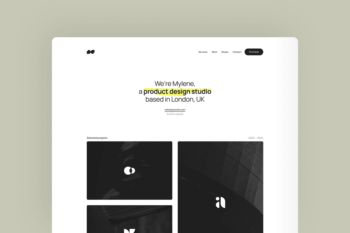 Mylene - Agency Framer Template, a Websites & App Template by CocoBasicThemes (Photo 1 of 4)