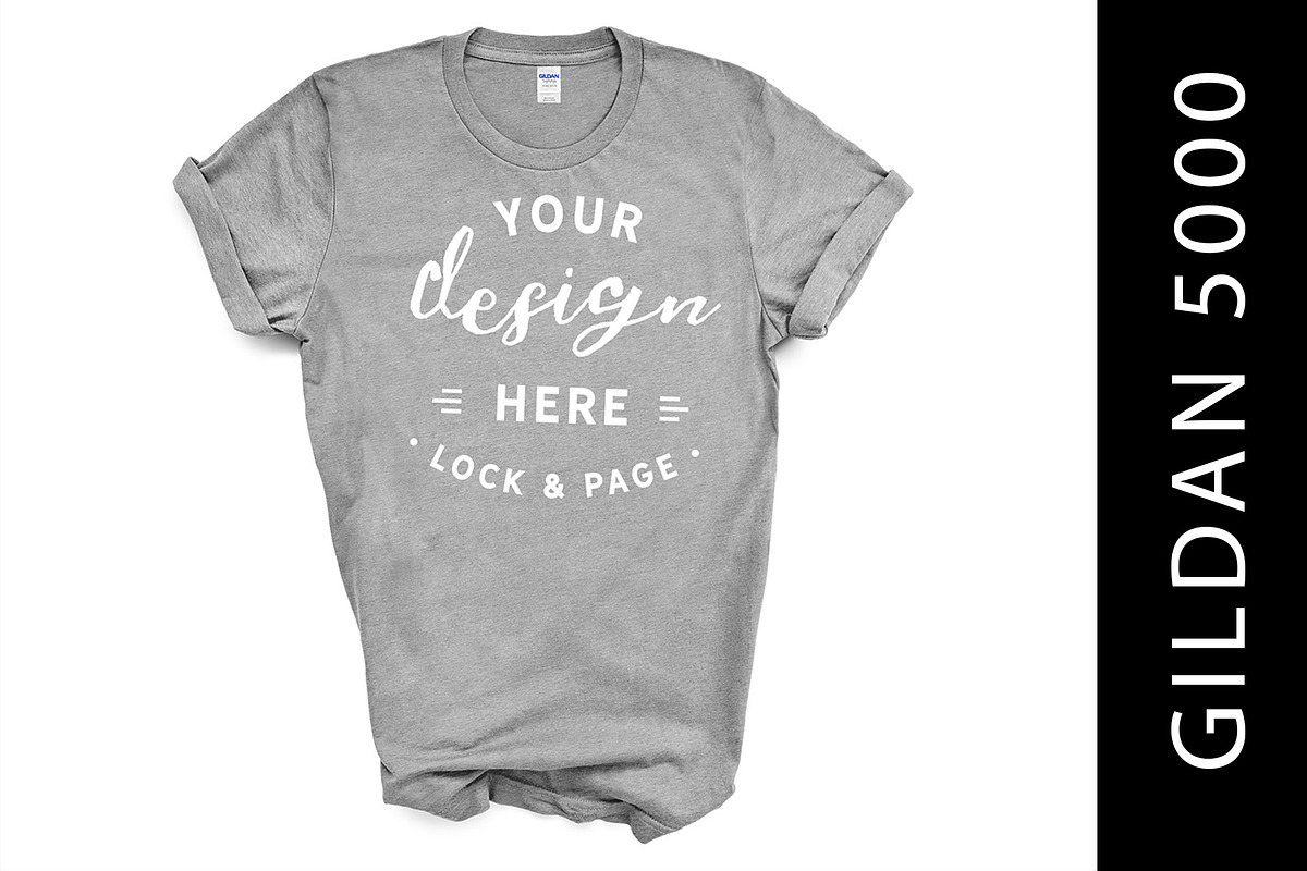 Gildan 5000 Mockup TShirt Bundle, a Shirt Mockup by lock and page (Photo 15 of 22)