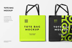 Customizable Tote Bag Mockup, a Packaging Mockup by zpackcreative