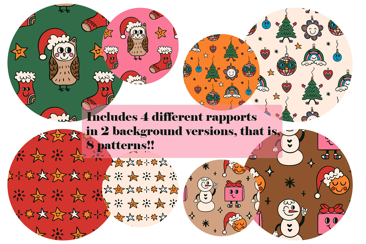 Groovy Chritmas Pack, a Seasonal Illustration by DeniDiaz (Photo 4 of 10)