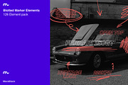 126 Blotted Marker Elements, a Texture Illustration by mockstock (Thumbnail 1 of 5)