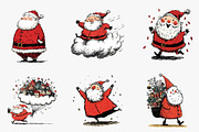 Whimsical Funny Santa clipart, an Illustration by CreationArt (Thumbnail 5 of 5)