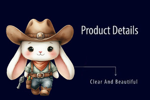 Cute Cowboy Bunny Clipart