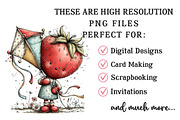 Whimsical Summer Strawberry Clipart, an Illustration by OK Design (Thumbnail 4 of 6)