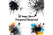 35 Black Watercolor Splashes, a Decorative Illustration by Art Paradise Studios (Thumbnail 3 of 4)