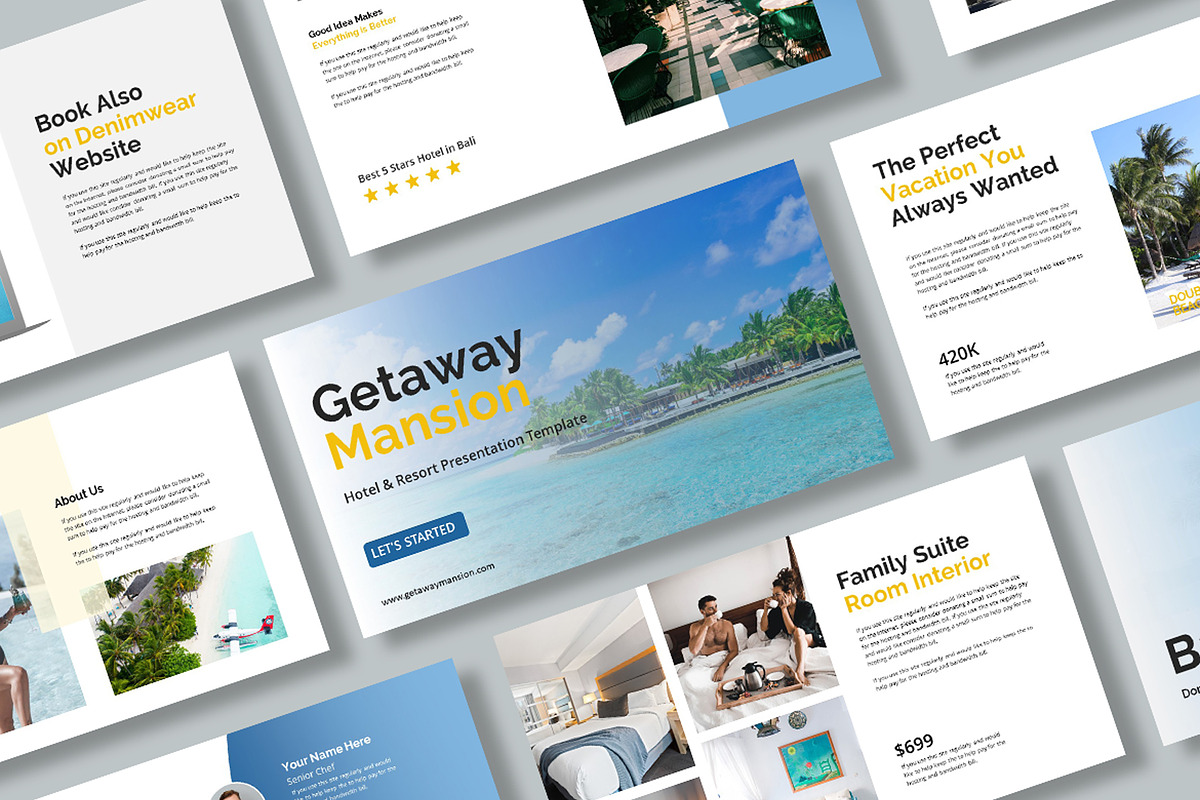 Hotel & Resort Presentation Template, a Presentation Template by Slide_Genius1 (Photo 2 of 6)