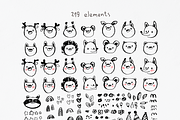 Forest animals. Clipart & patterns, an Animal Illustration by tata_ota (Thumbnail 2 of 11)