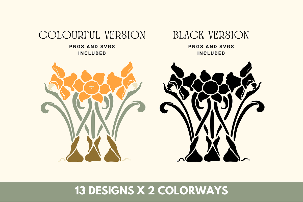 Art Deco Flower Ornaments, an Object Graphic by Self Publishing Magic (Photo 2 of 5)